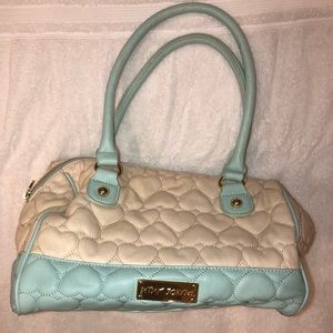 Betsey Johnson quilted hearts purse